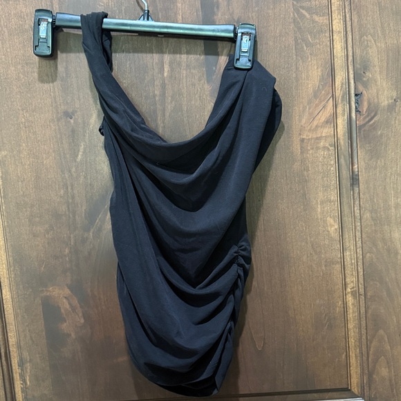 DISSH RIO OAT DRAPED TWIST KNIT TOP Black XS - Picture 7 of 7